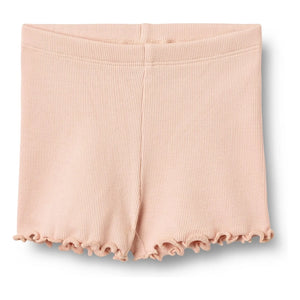 Wheat - Feingerippte Bio-Baumwoll-Babyshorts | Blassrosa