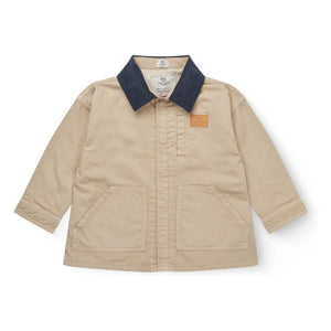 Copenhagen Colors – Jacke aus Bio-Baumwollsamt mit Kragen | Beige