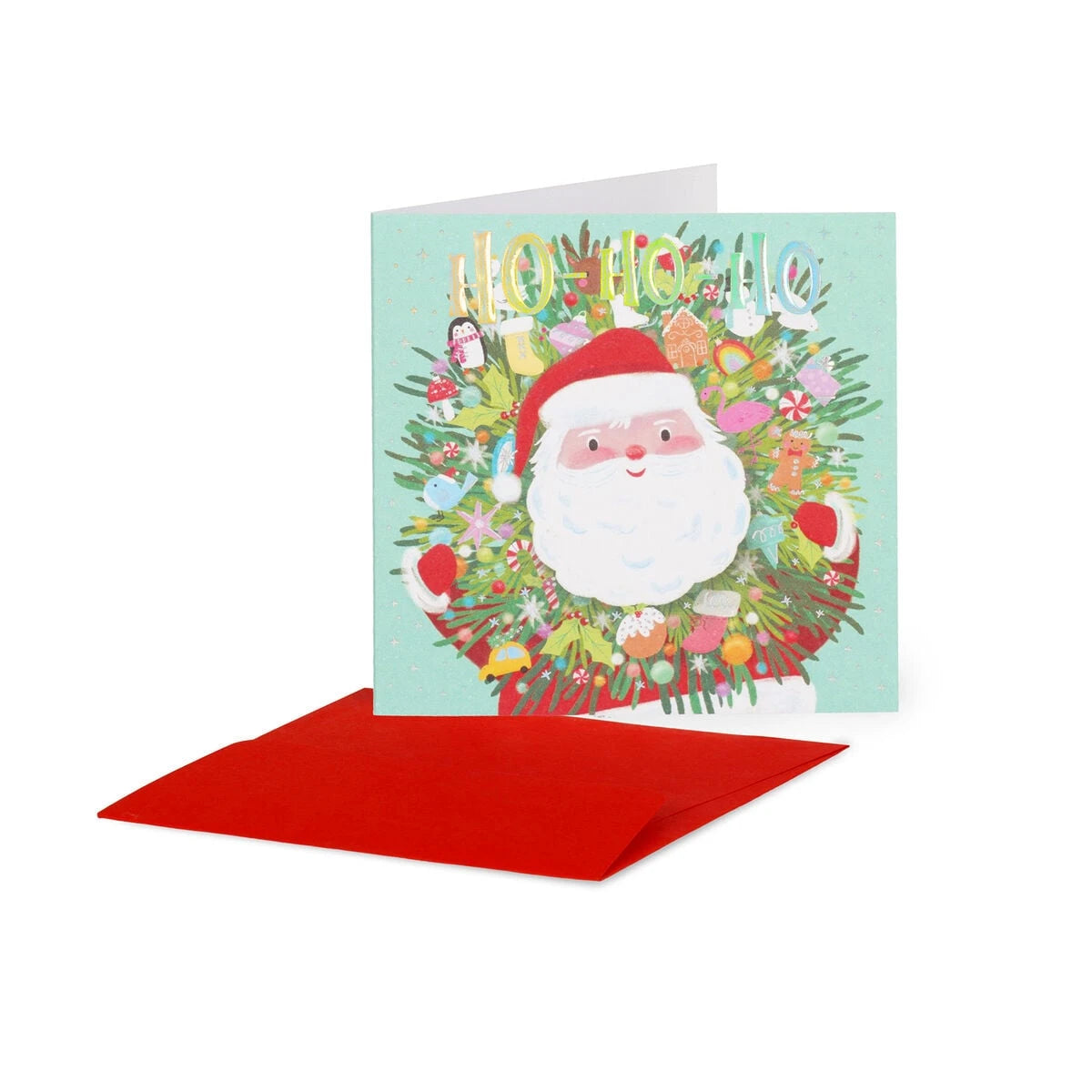 Legami - Mini Weihnachtskarte - Santa Wreath
