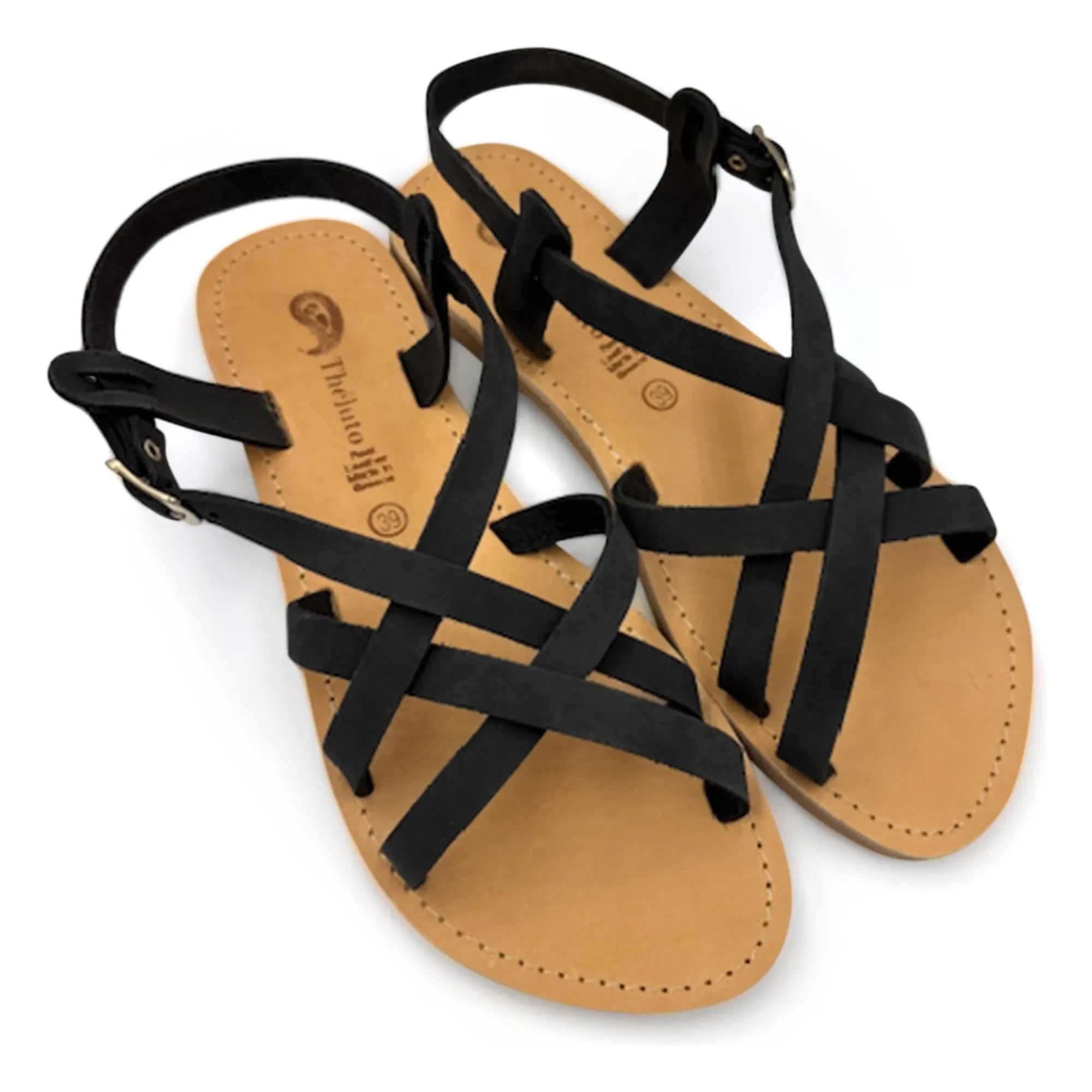 Théluto – Verona Nubuk Sandalen | Schwarz