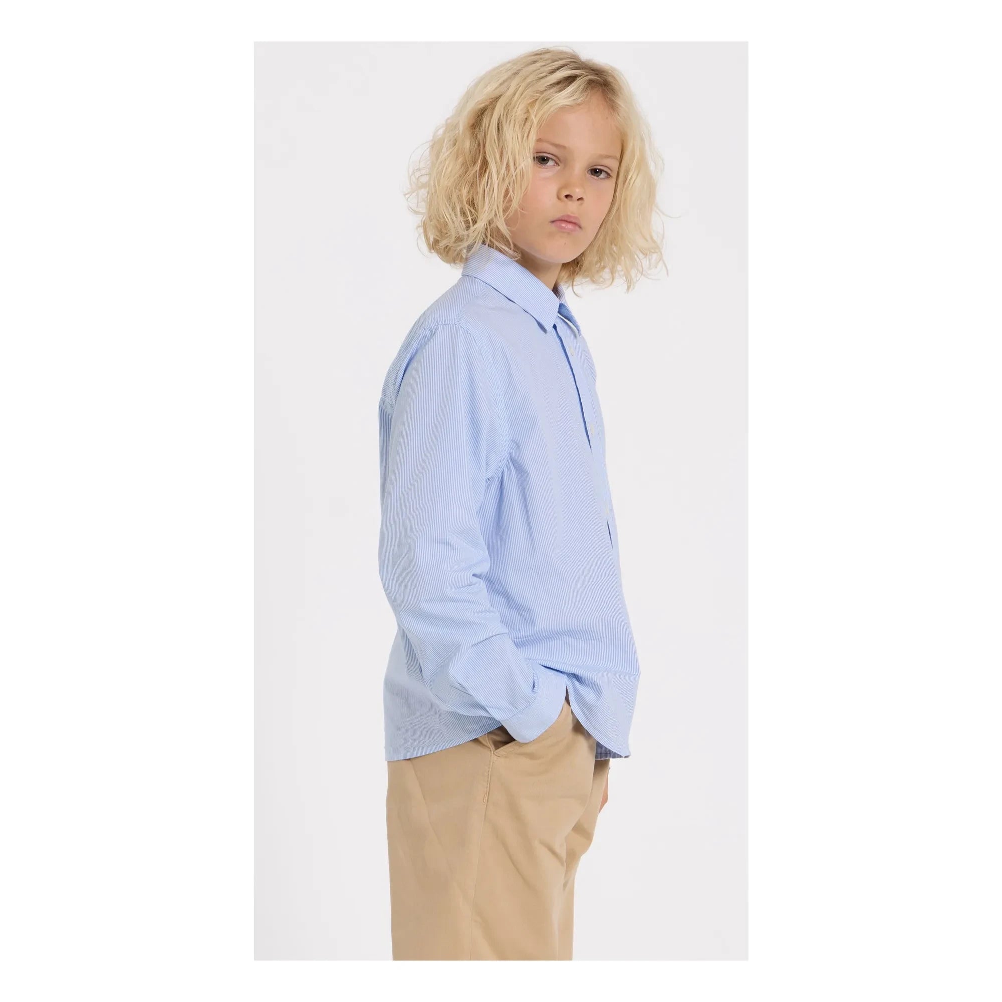 Smallable Kid - Zak Gestreiftes Hemd | Hellblau