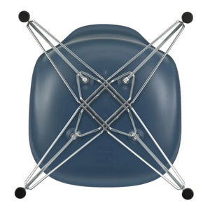 Vitra - DSR Kunststoffstuhl - Chromgestell - Charles & Ray Eames | Marineblau