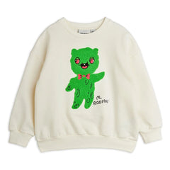 Mini Rodini - Alien Bio-Baumwoll-Sweatshirt | Ecru
