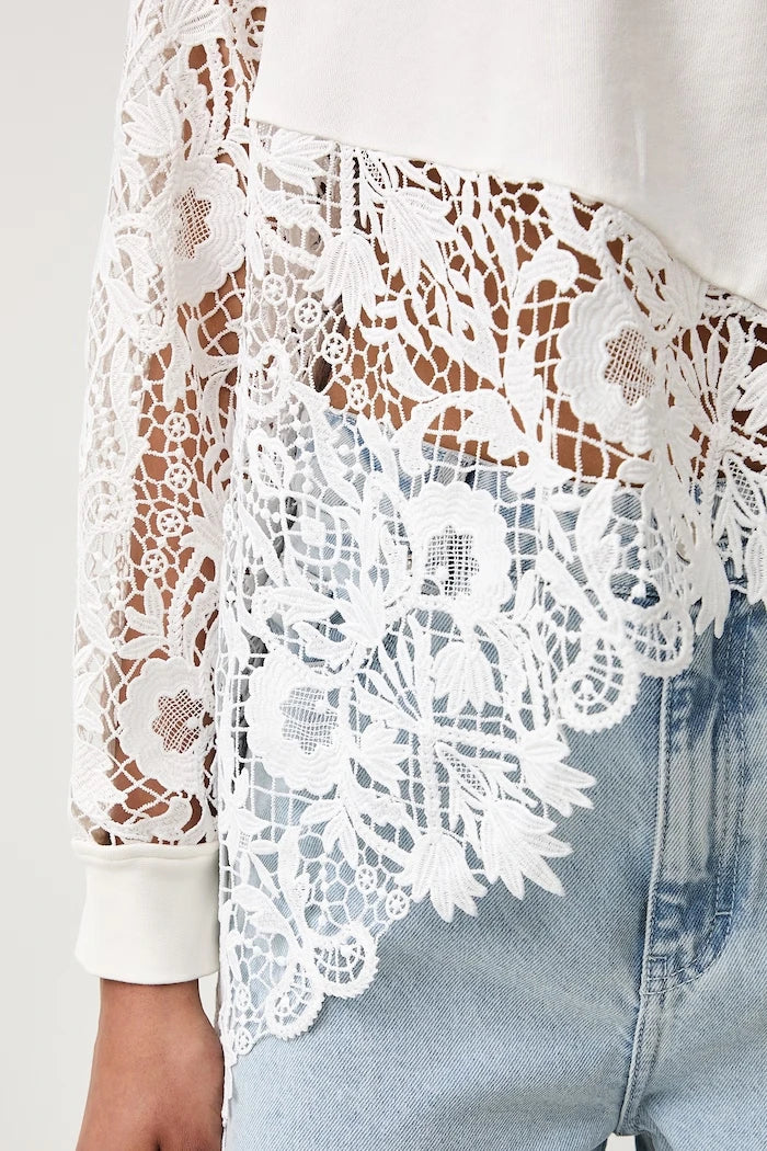 AllSaints Kadın Pamuk Elastan Bluz MALORIE LS TOP