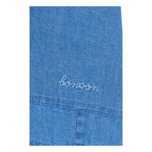 Bonton - Clovis Chambray Shorts mit Ziernahttaschen | Denim Blau