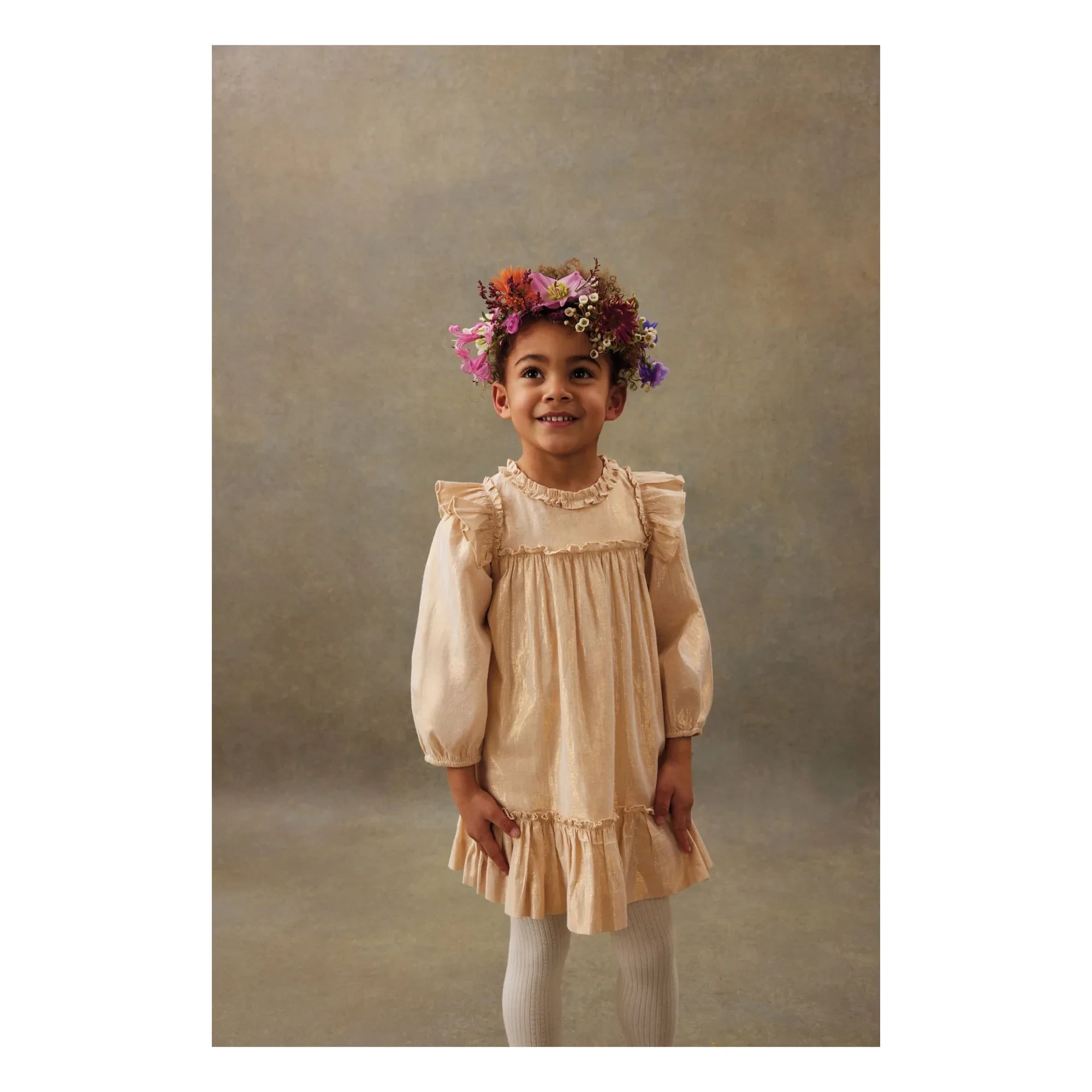 Louise Misha - Nolia Metallic Kleid | Gold