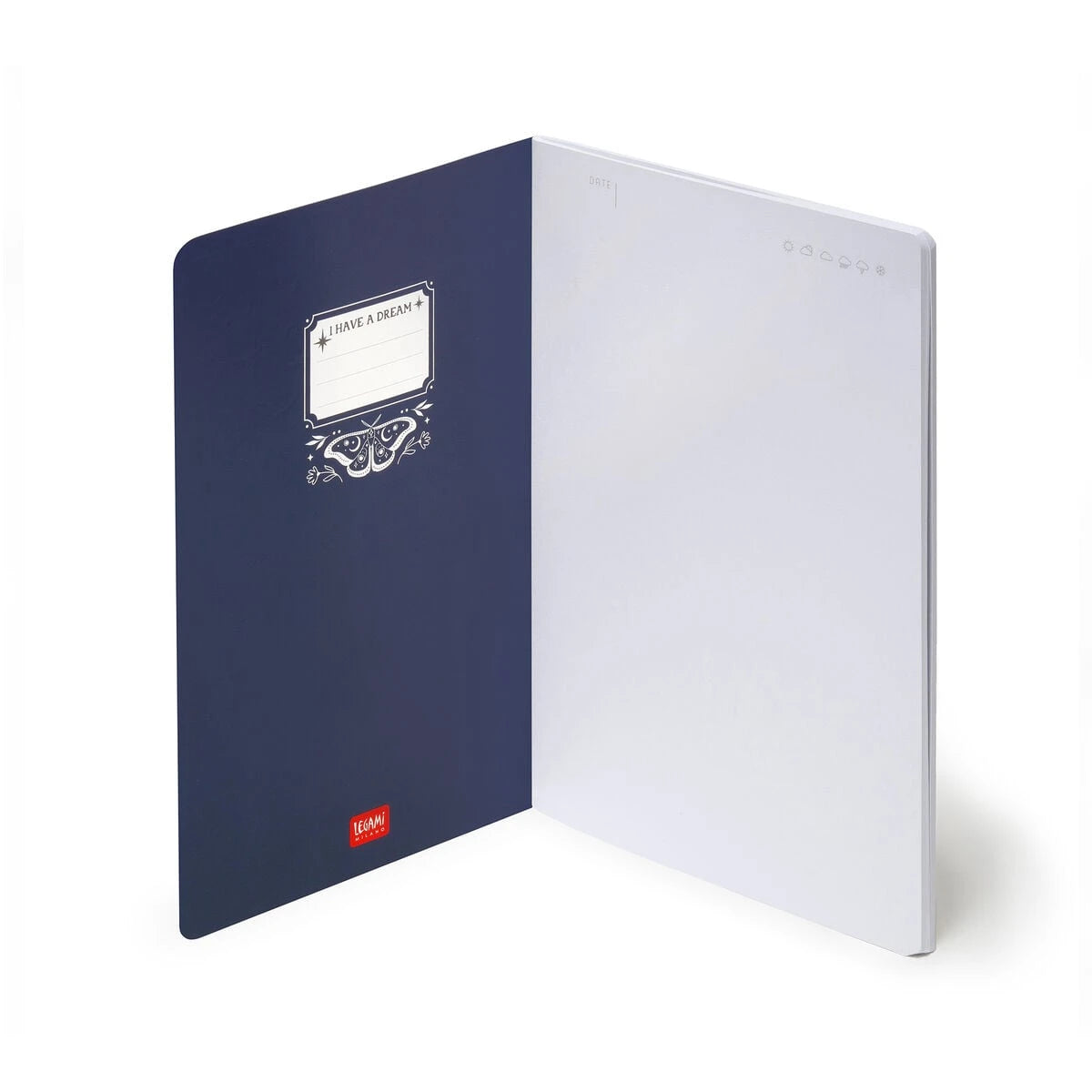 Legami - A5 Boş Sayfalı Defter, Resimli Sert Kapaklı - Güve