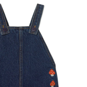 Tinycottons – Latzhose aus Denim und Kork | Dunkelblau