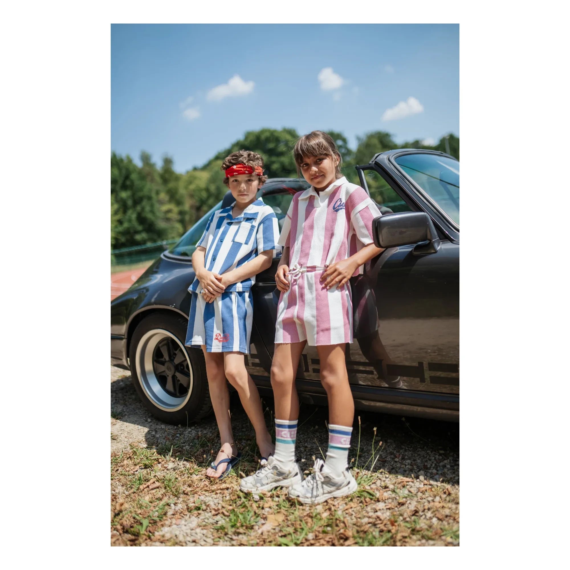Cos I Said So - Gestreifte Dream League Shorts | Blau