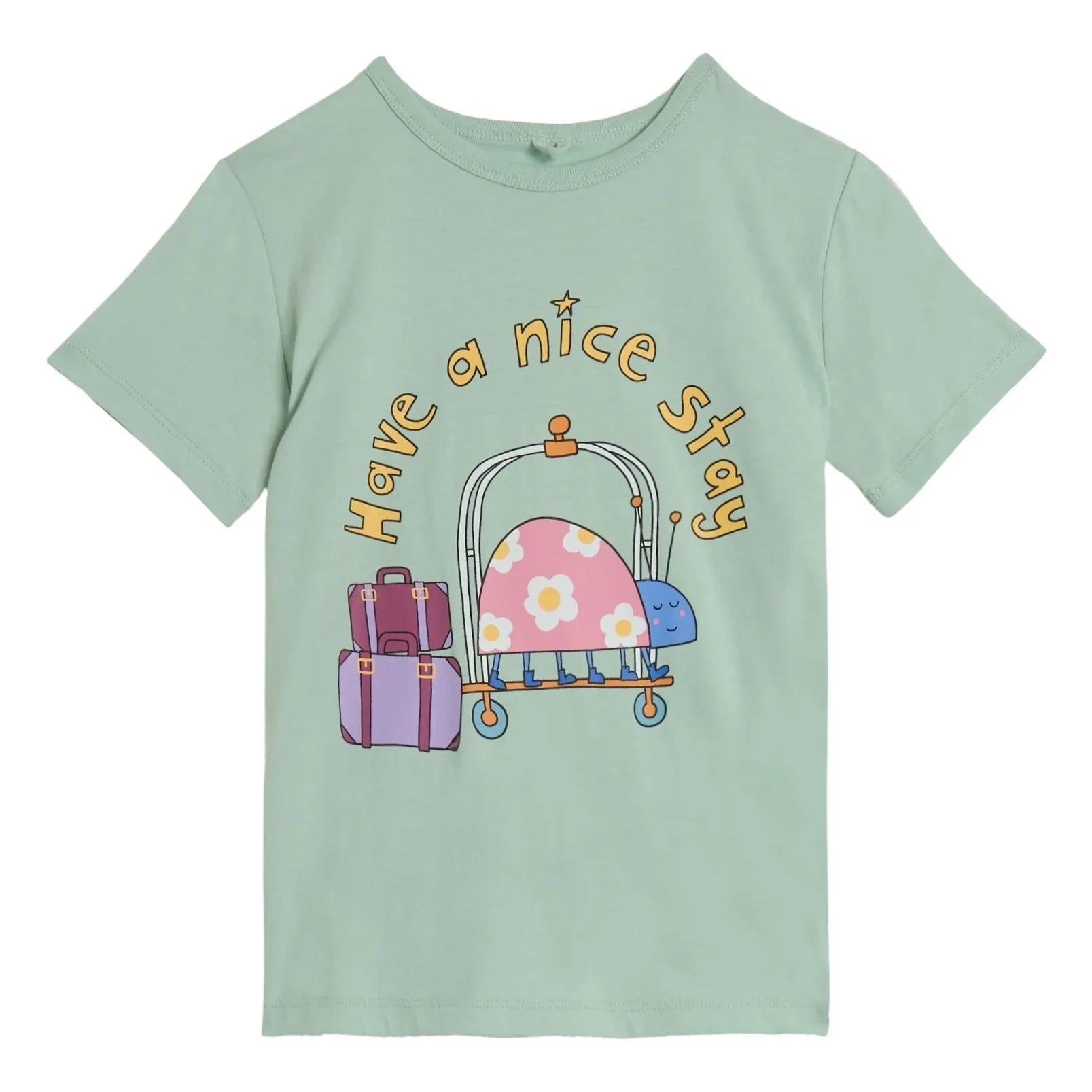 Stella McCartney Kids - Have A Nice Stay Tişört Organik pamuk | Yeşil