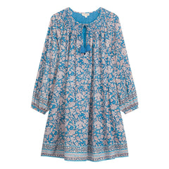Louise Misha - Janice Kleid aus Bio-Baumwolle | Blau