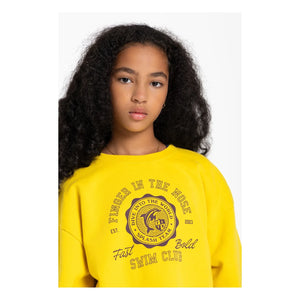 Finger in der Nase – BAY Sweatshirt aus Bio-Baumwolle | Gelb