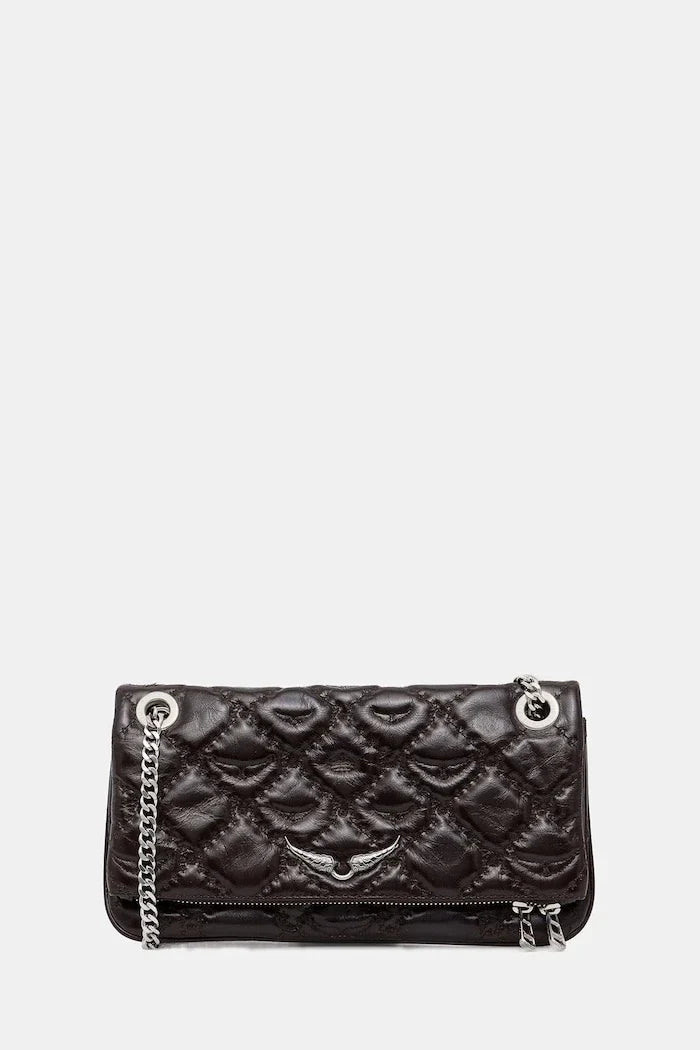 ZADIG&VOLTAIRE ROCK II VINTAGE MONOGRAM Deri Çanta