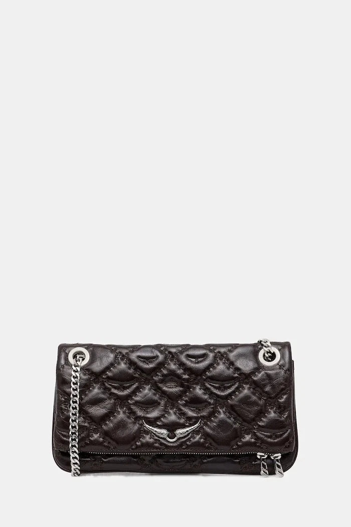 ZADIG&VOLTAIRE ROCK II VINTAGE MONOGRAM Deri Çanta