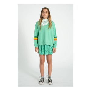 Piupiuchick - Gestreiftes Sweatshirt Bio-Baumwolle | Grün