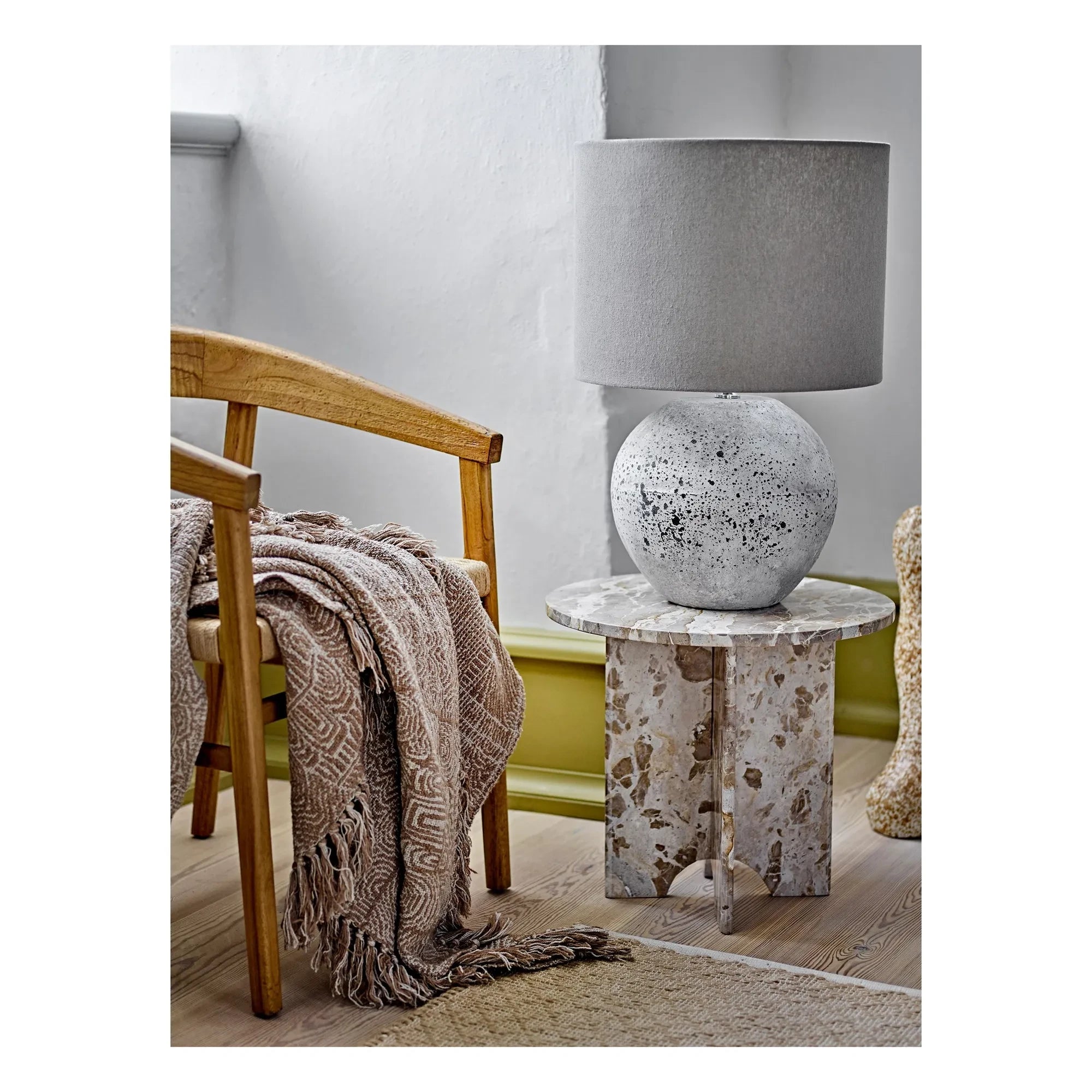 Bloomingville - Jasmia Marmor-Beistelltisch | Braun