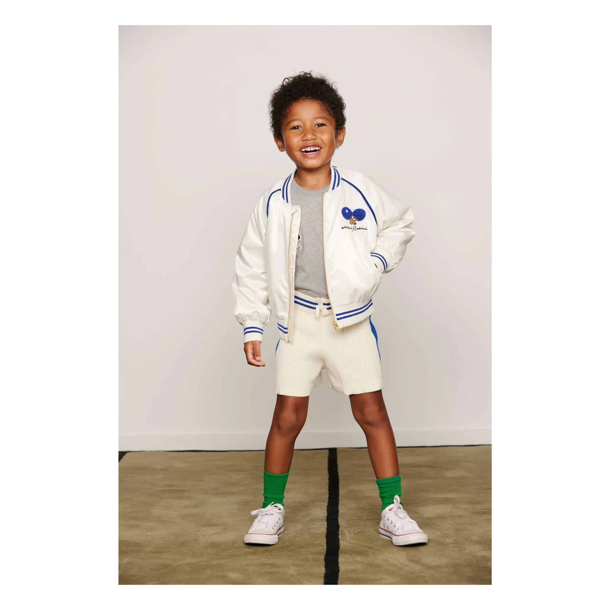 Mini Rodini - Strickshorts aus Bio-Baumwolle | Ecru