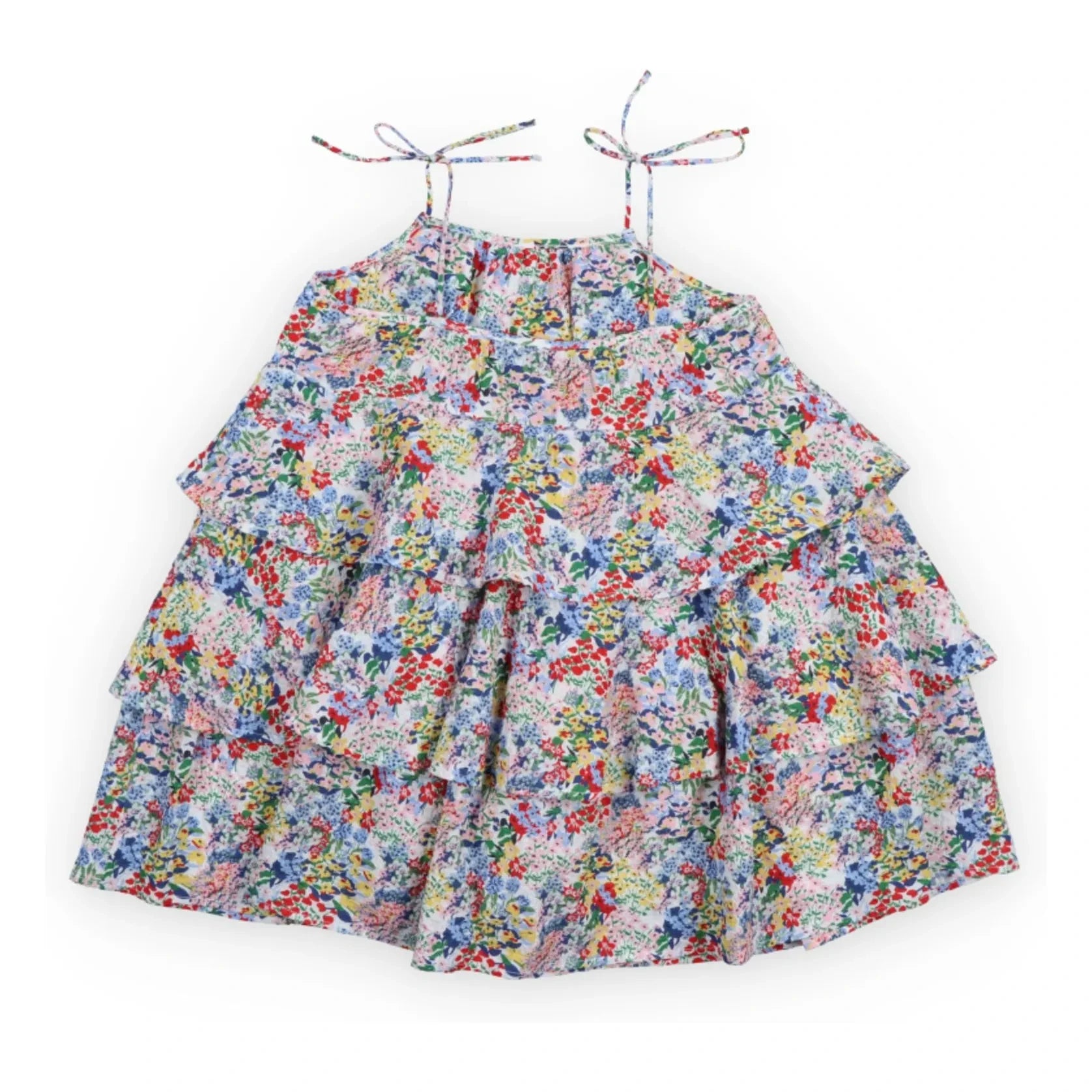 the new society - Verbena Fleurie Rüschenkleid | Blau