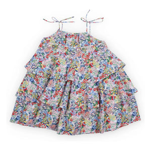 the new society - Verbena Fleurie Rüschenkleid | Blau