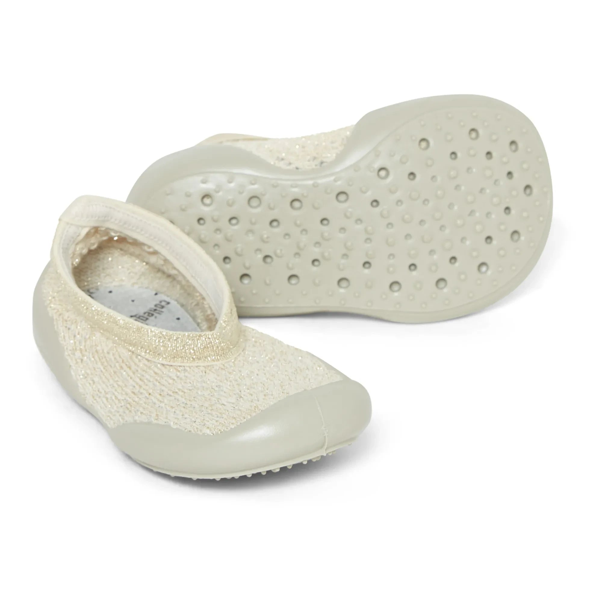 Collégien - Durchbrochene Ballerina-Hausschuhe | Beige