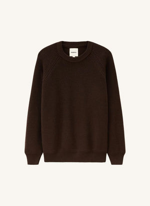 Noyoco - Oslo Pullover aus Merinowolle und Bio-Baumwolle | Braun