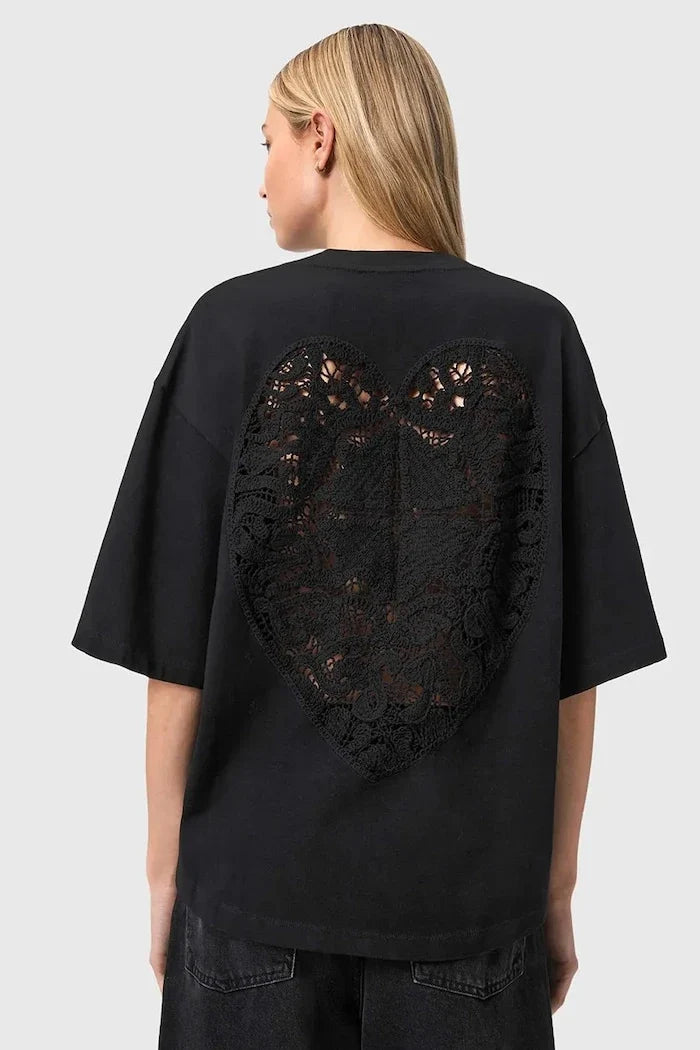 AllSaints ESME kadın pamuklu oversize tişört