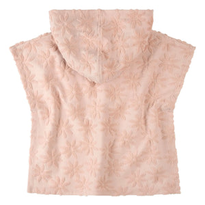 Petit Lem - Bio-Baumwoll-Strandponcho mit Blumenmuster | Rosa