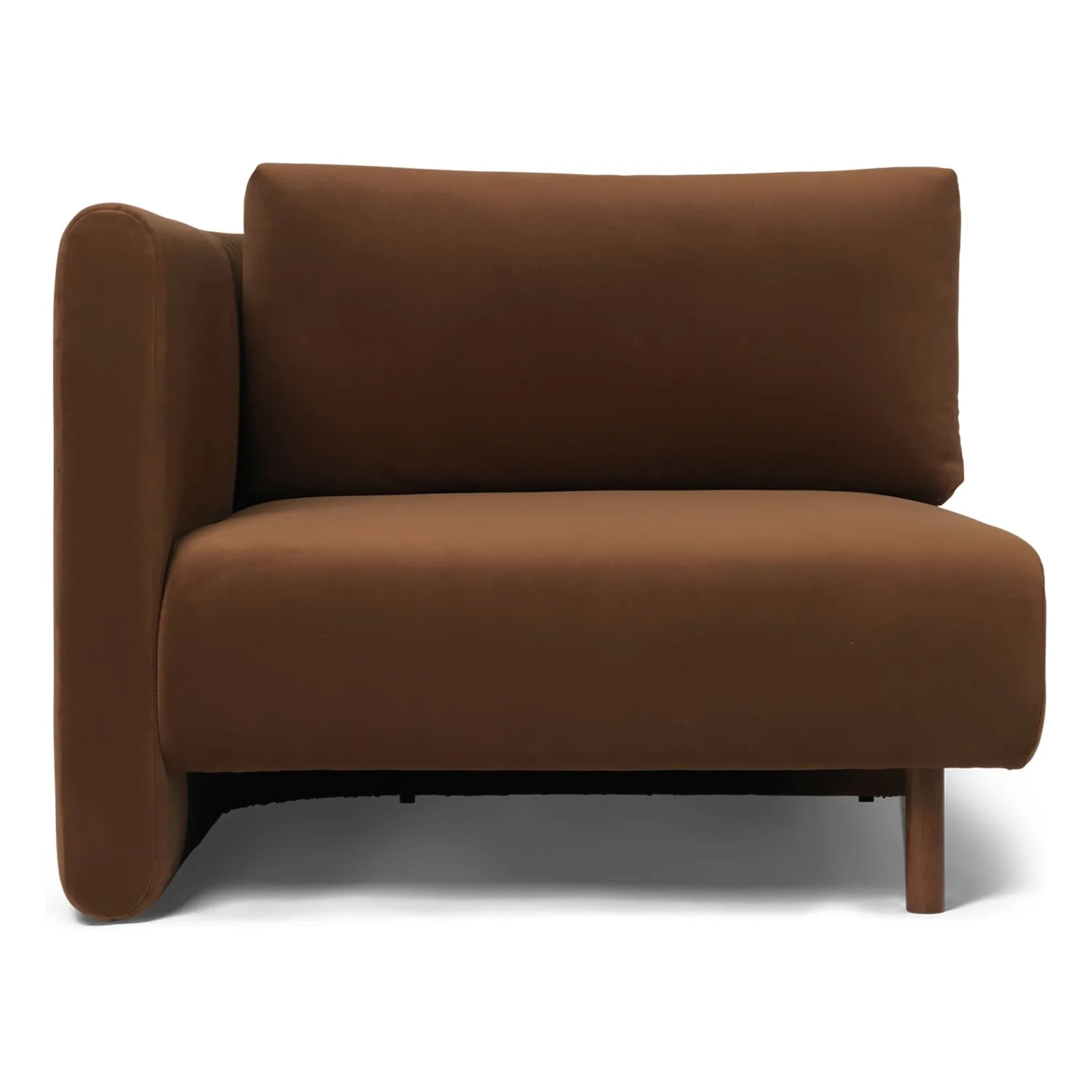 Ferm Living - Dase Samt-Sofa Linkes Modul | Braun