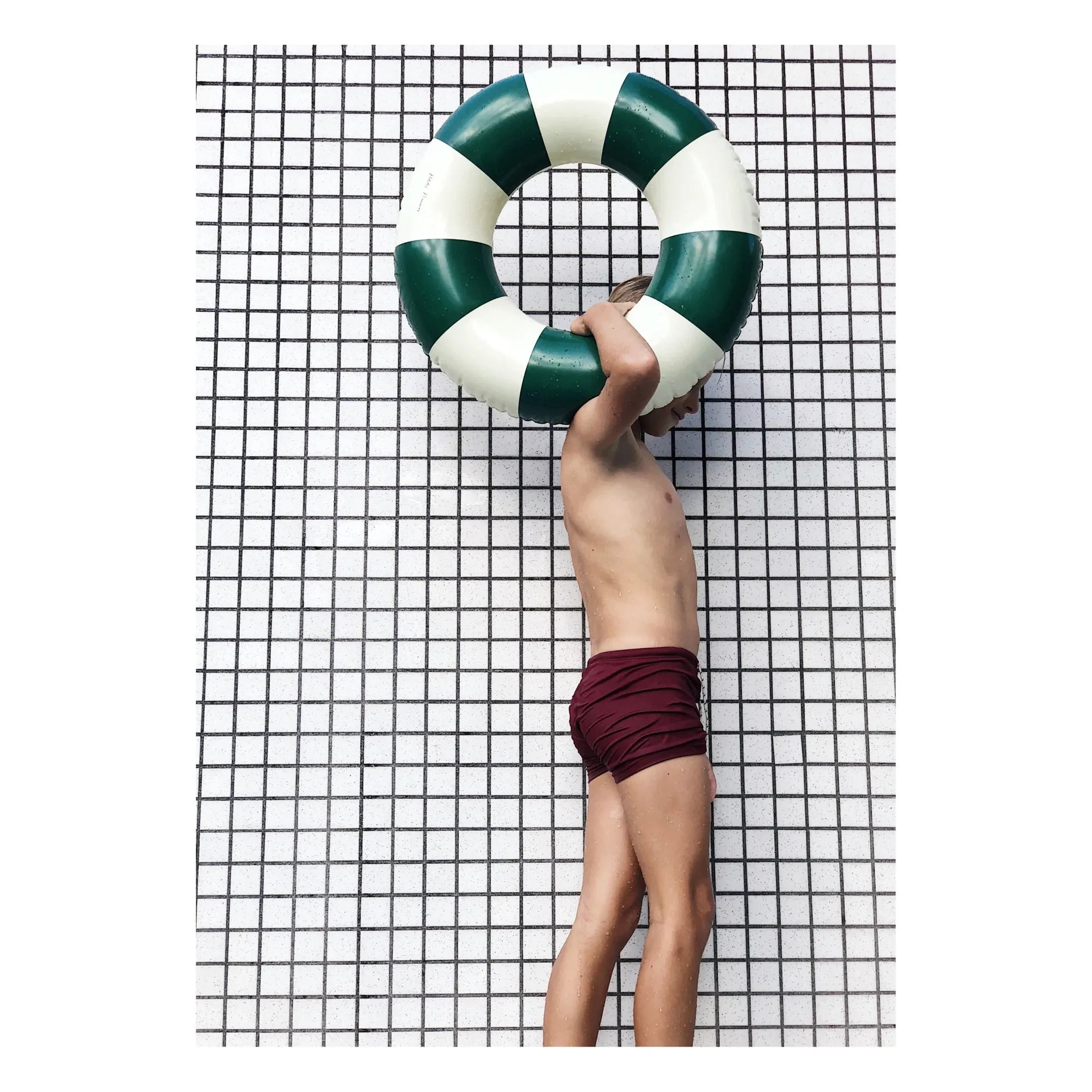 Petites Pommes - Olivia Aufblasbarer Schwimmring | Dunkelgrün
