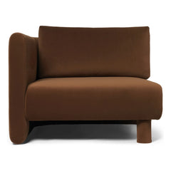 Ferm Living - Dase Samt-Sofa Linkes Modul | Braun