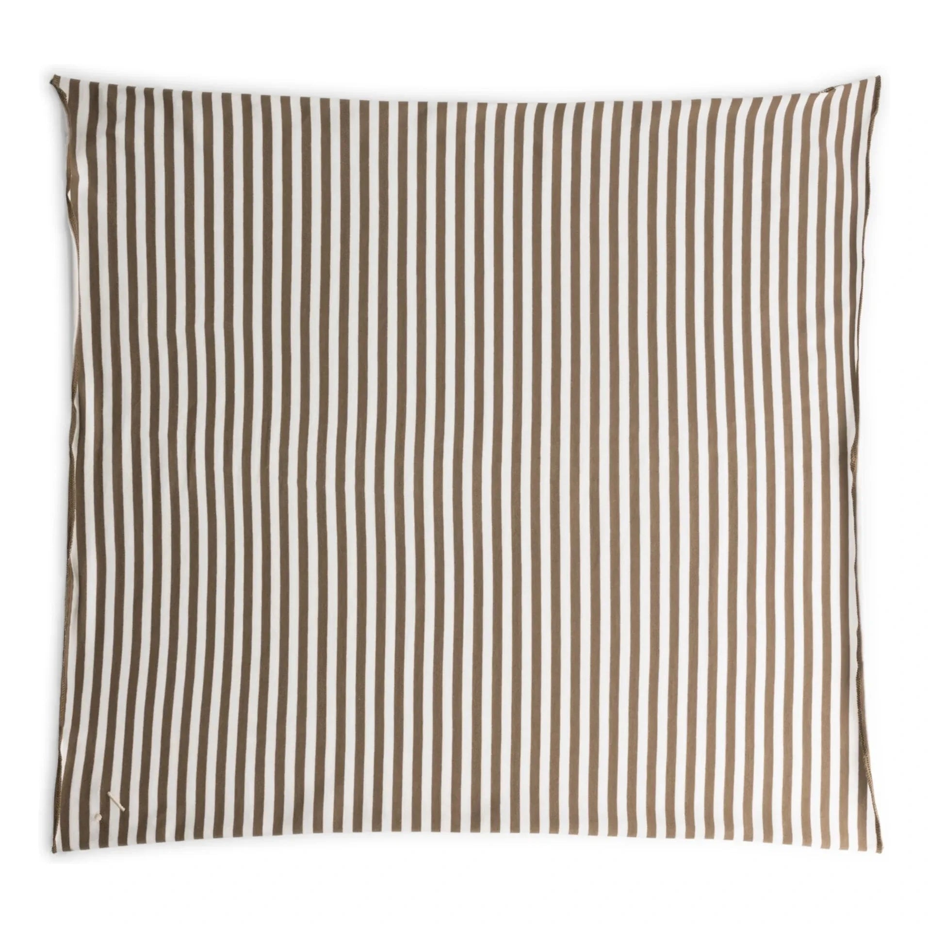 Gray Label - Gestreifter Schal aus Bio-Baumwolle | Khaki-Braun
