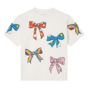 Stella McCartney Kids - Knoten-T-Shirt | Elfenbein