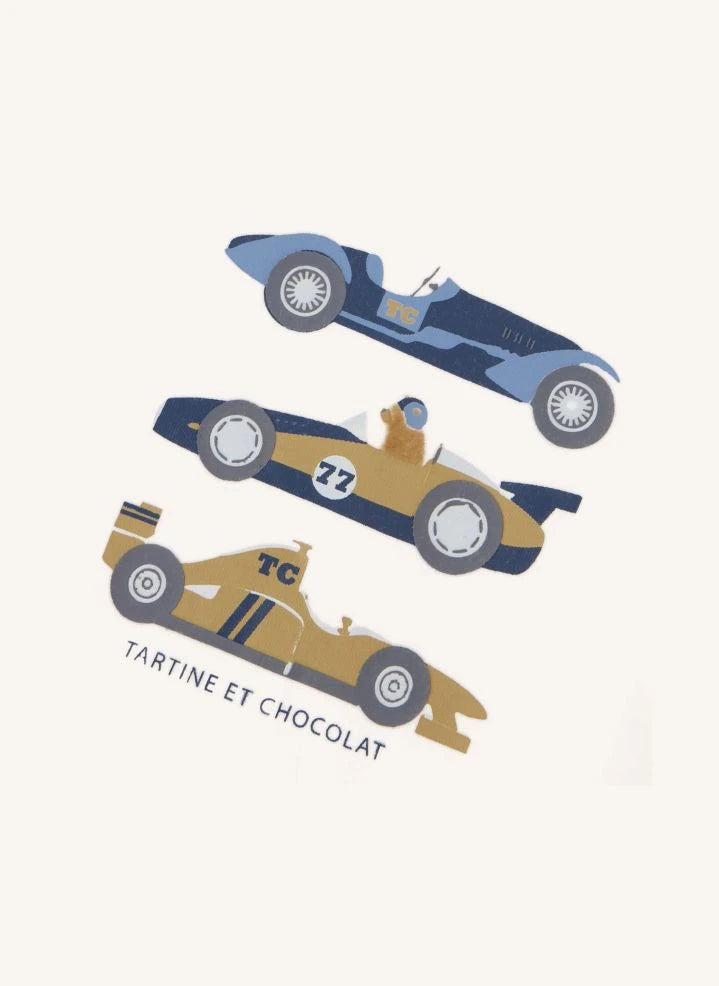 Tartine et Chocolat - Racing Cars Tişört | Hardal