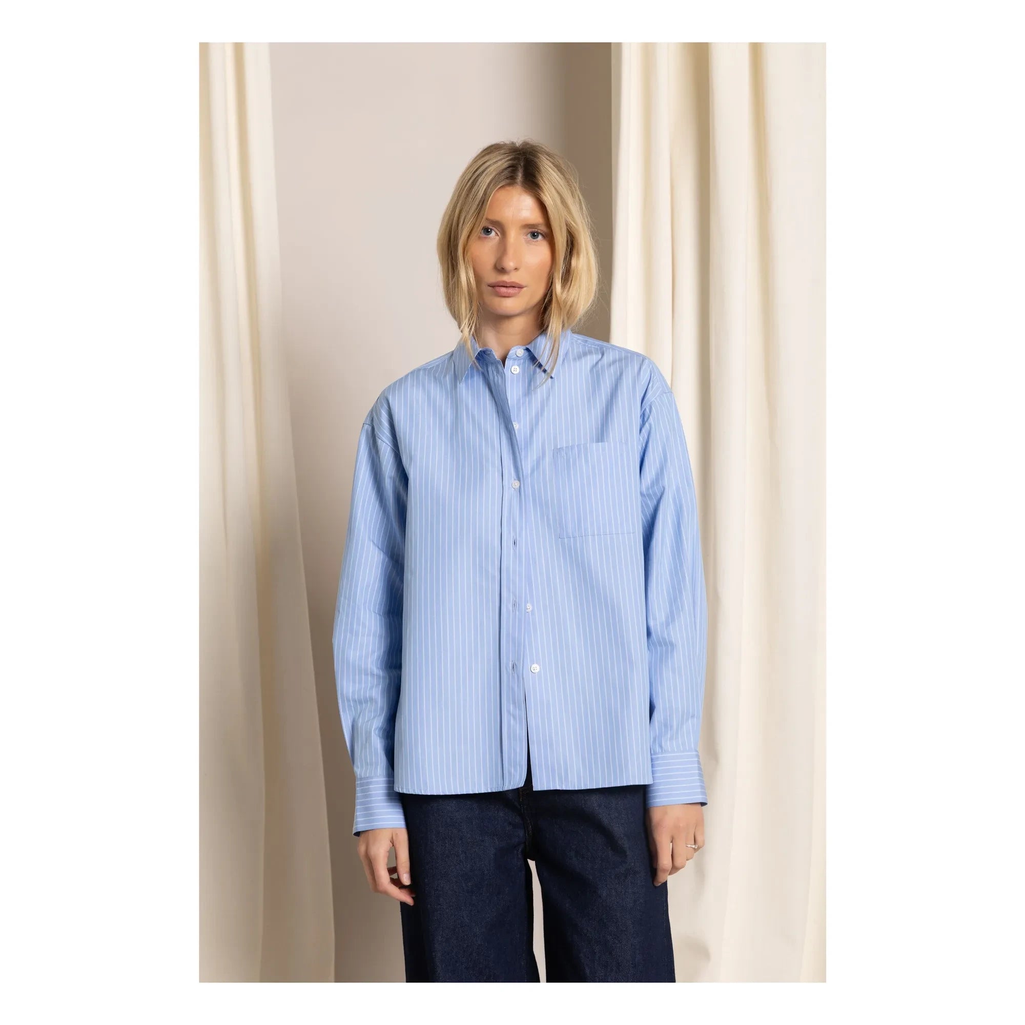 Smallable Woman - Kanel Gestreiftes Hemd | Hellblau