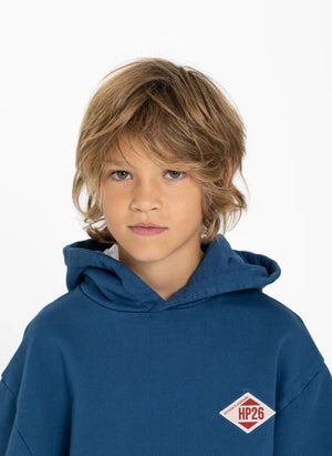 Hundred Pieces - Pat Freedom Organischer Baumwoll-Sweatshirt | Grau Blau