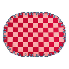 Bitossi - Dama Rosa karierte Platzsets - 2er-Set | Rot