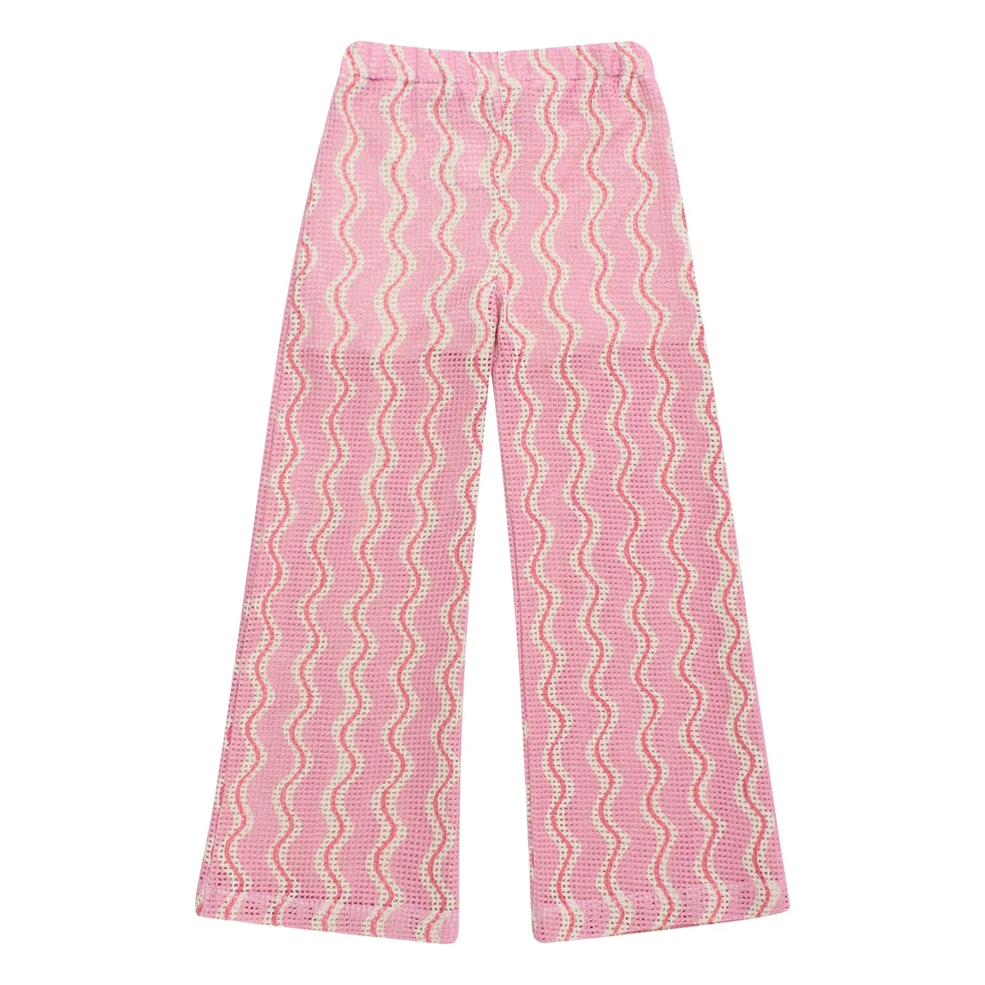 Maison Mangostan - Wellige Häkelhose | Rosa