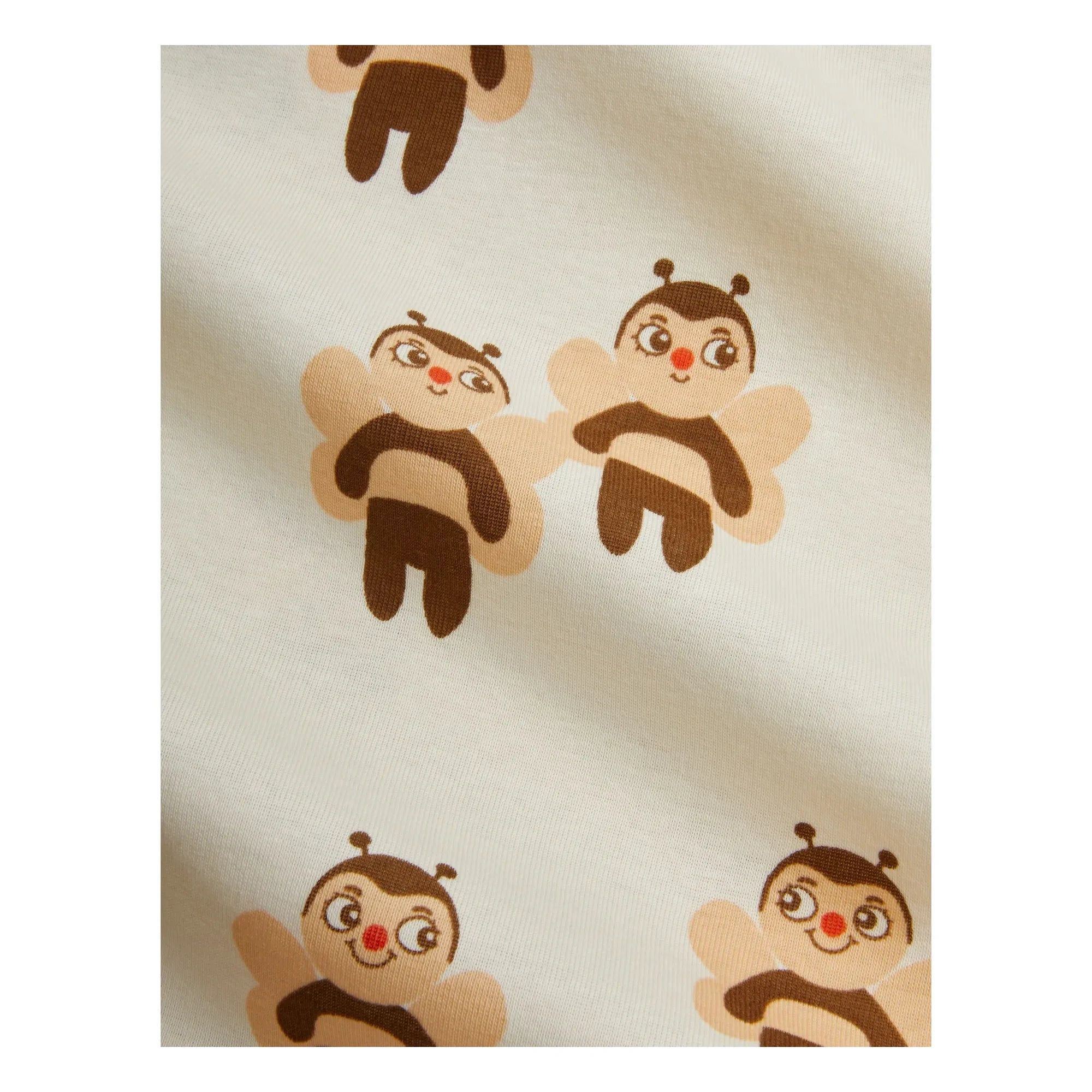 Mini Rodini - Bio-Baumwoll-Body und Leggings-Set mit Bienenmuster | Ecru