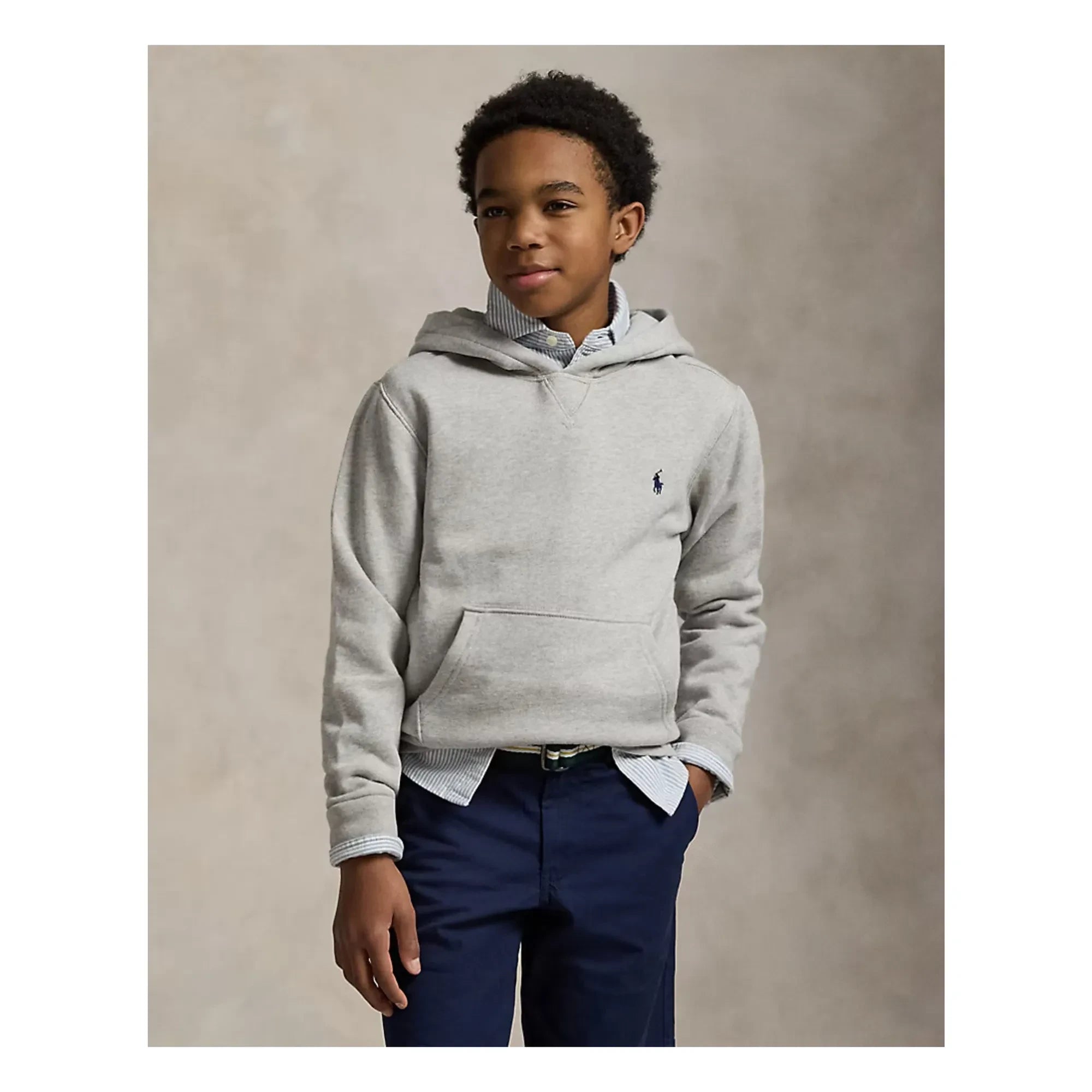 Ralph Lauren – Kapuzenpullover mit Logo | Grau
