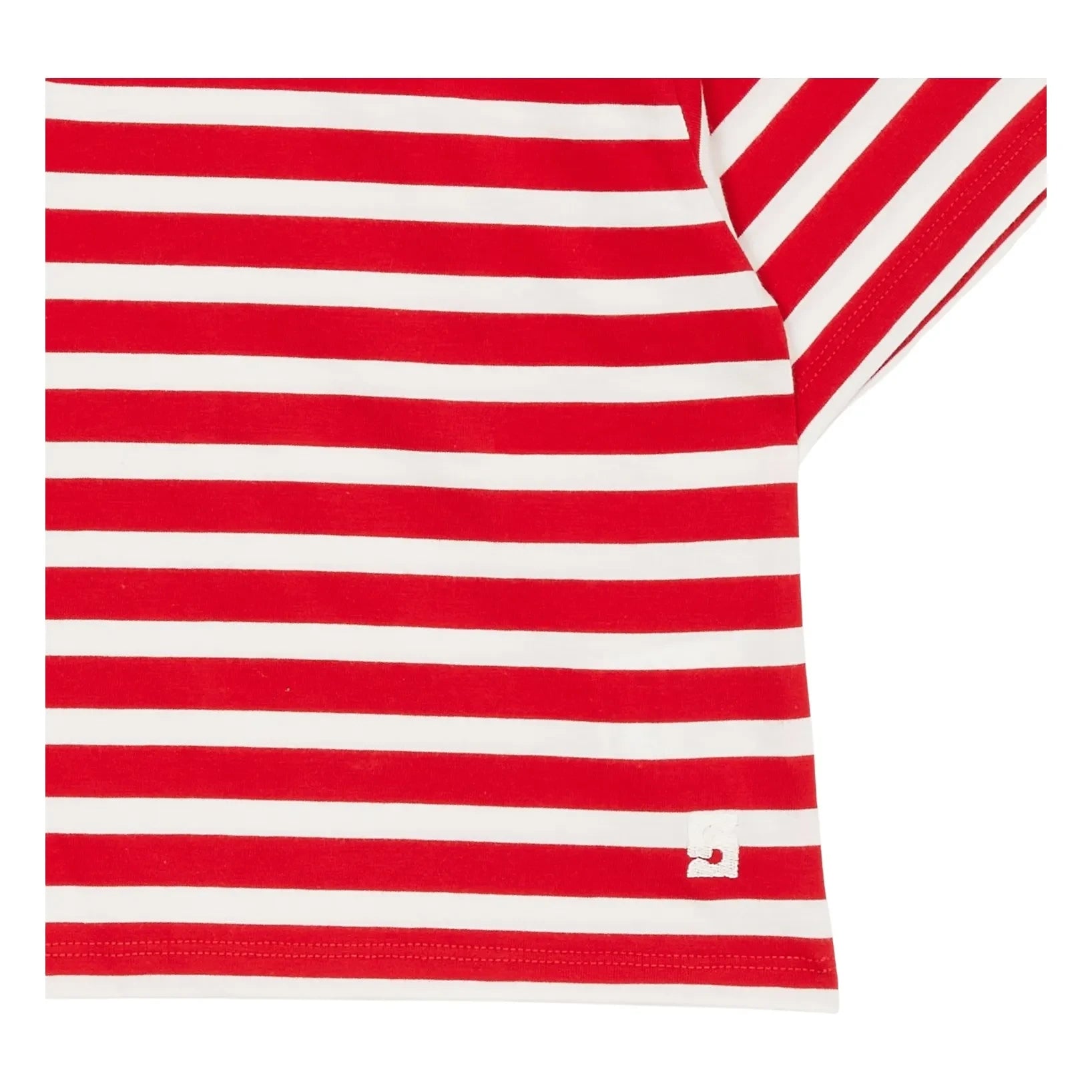 Smallable Kid - Çizgili Varsity Polo | Koyu kırmızı
