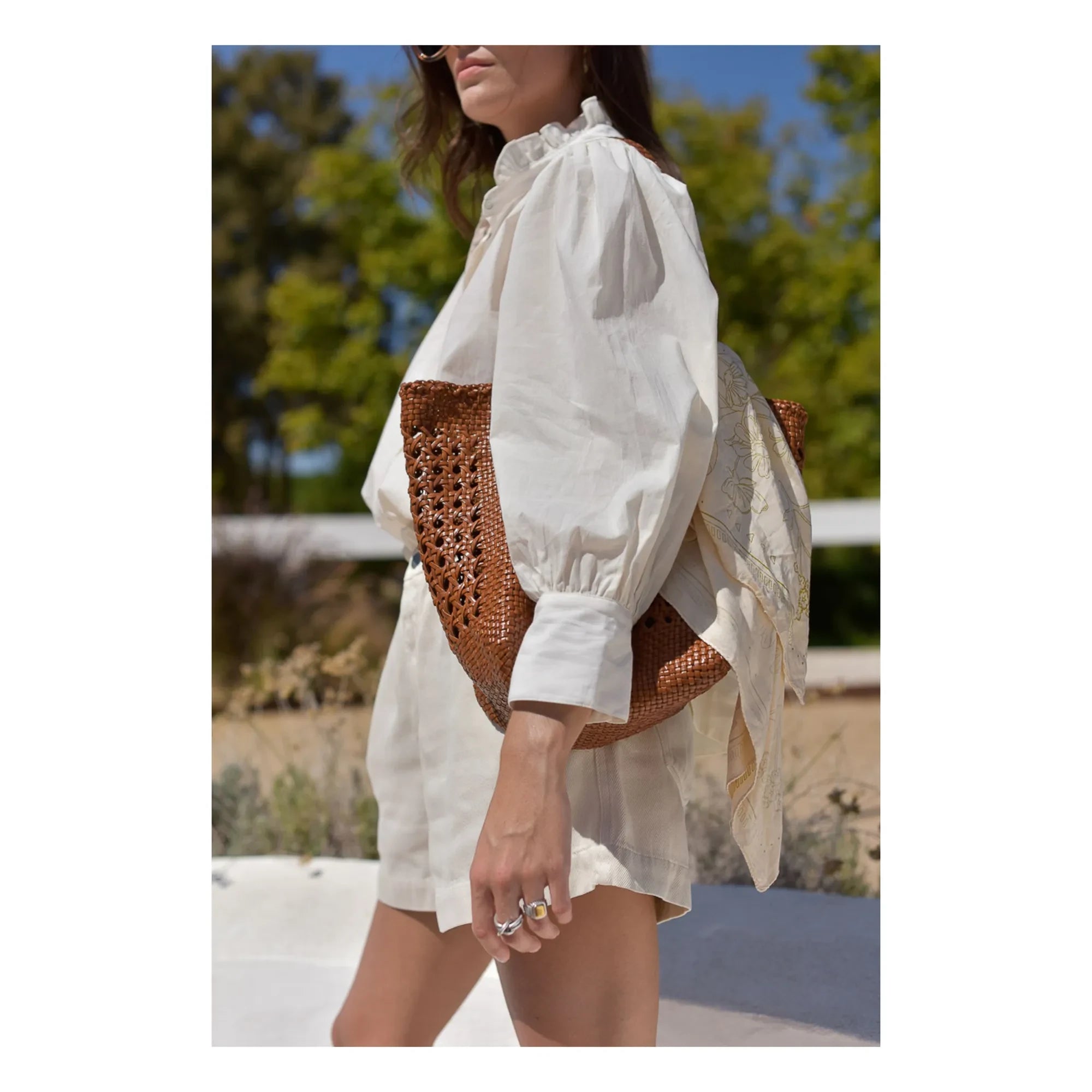 Marlot Paris - Dahlia Seersucker Bluse - Damenkollektion | Ecru