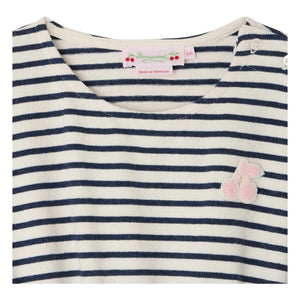 Bonpoint - Celima Gestreiftes Kleid | Ecru