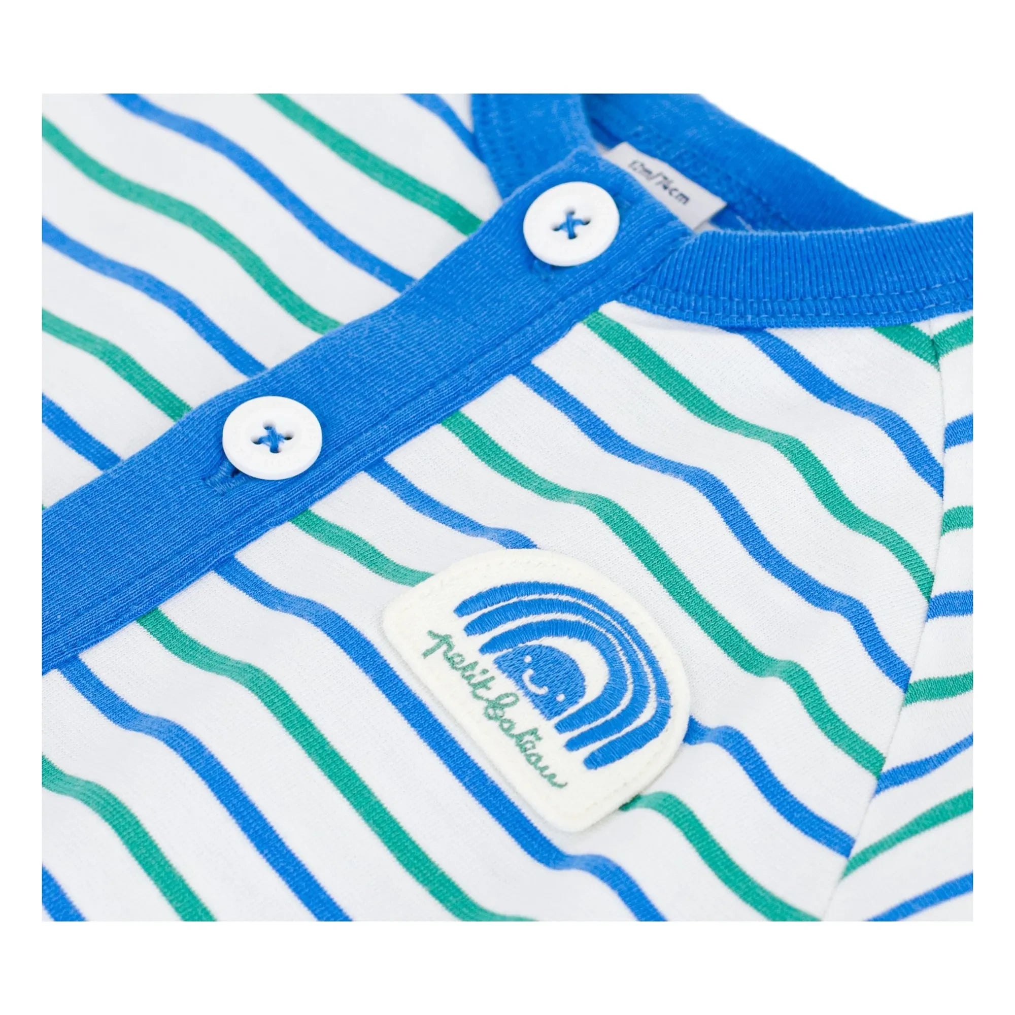 Petit Bateau - Gestreifter Strampler | Blau