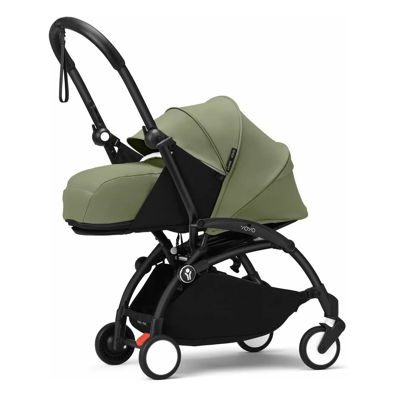 Stokke® - YOYO³ Kinderwagen komplett 0+ und 6+ Schwarzgestell | Olive
