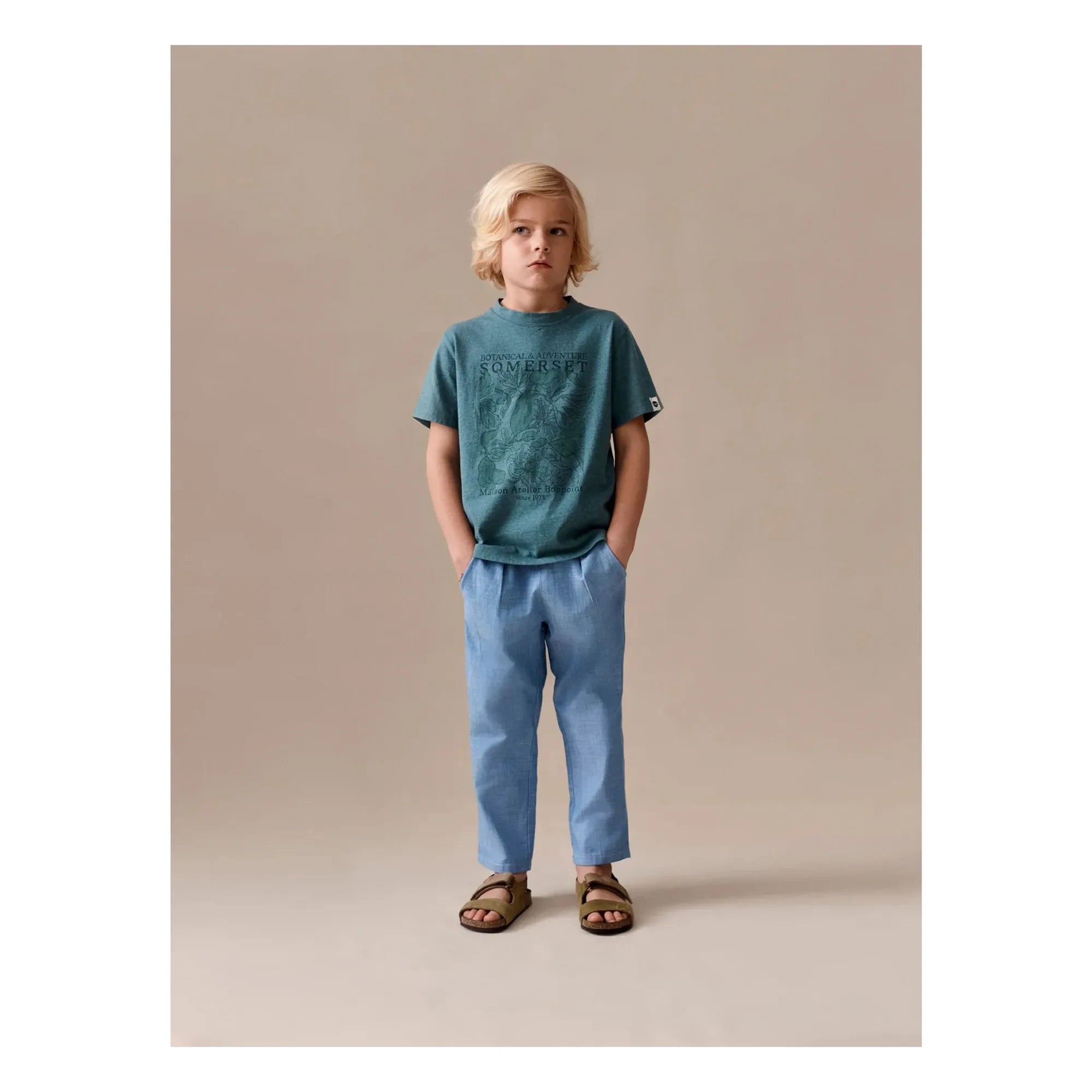 Bonpoint - Thibald T-Shirt aus Bio-Baumwolle | Peacock Blue