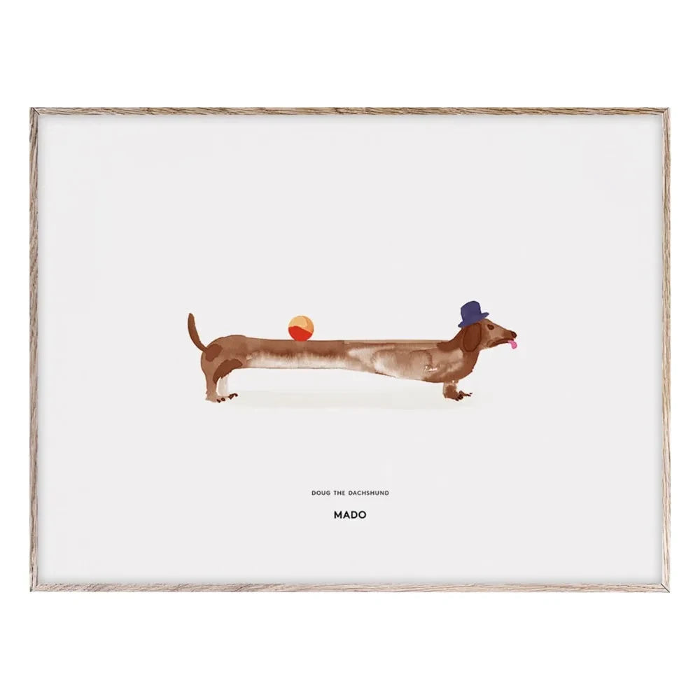 Mado - Doug der Dackel Poster 40x30 cm