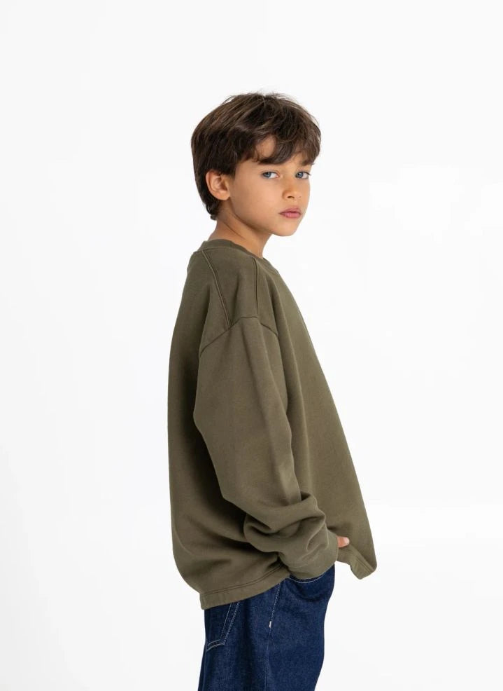 Smallable Kid - Favio Friends & Co Organische Baumwoll-Sweatshirt | Verdigris