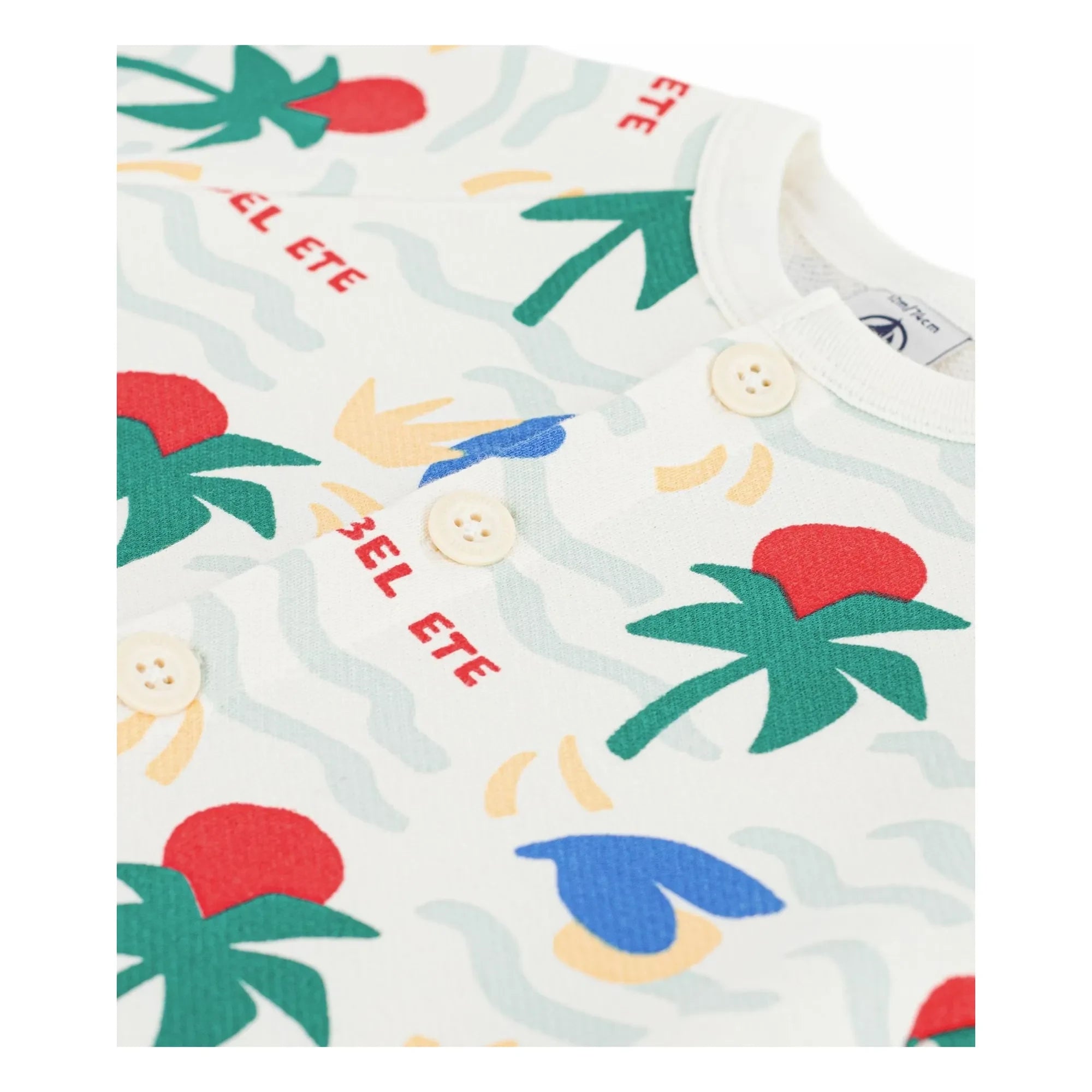 Petit Bateau - Bel Eté Fleece-Overall | Ecru