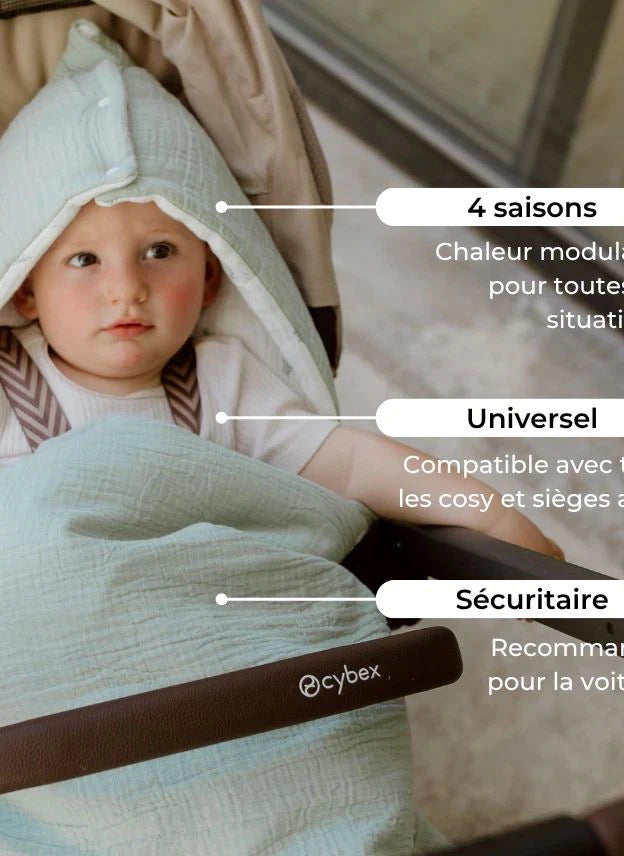 Les Petites Billes - Wendbar, Vierjahreszeiten Babybettwäsche | Aqua Grün