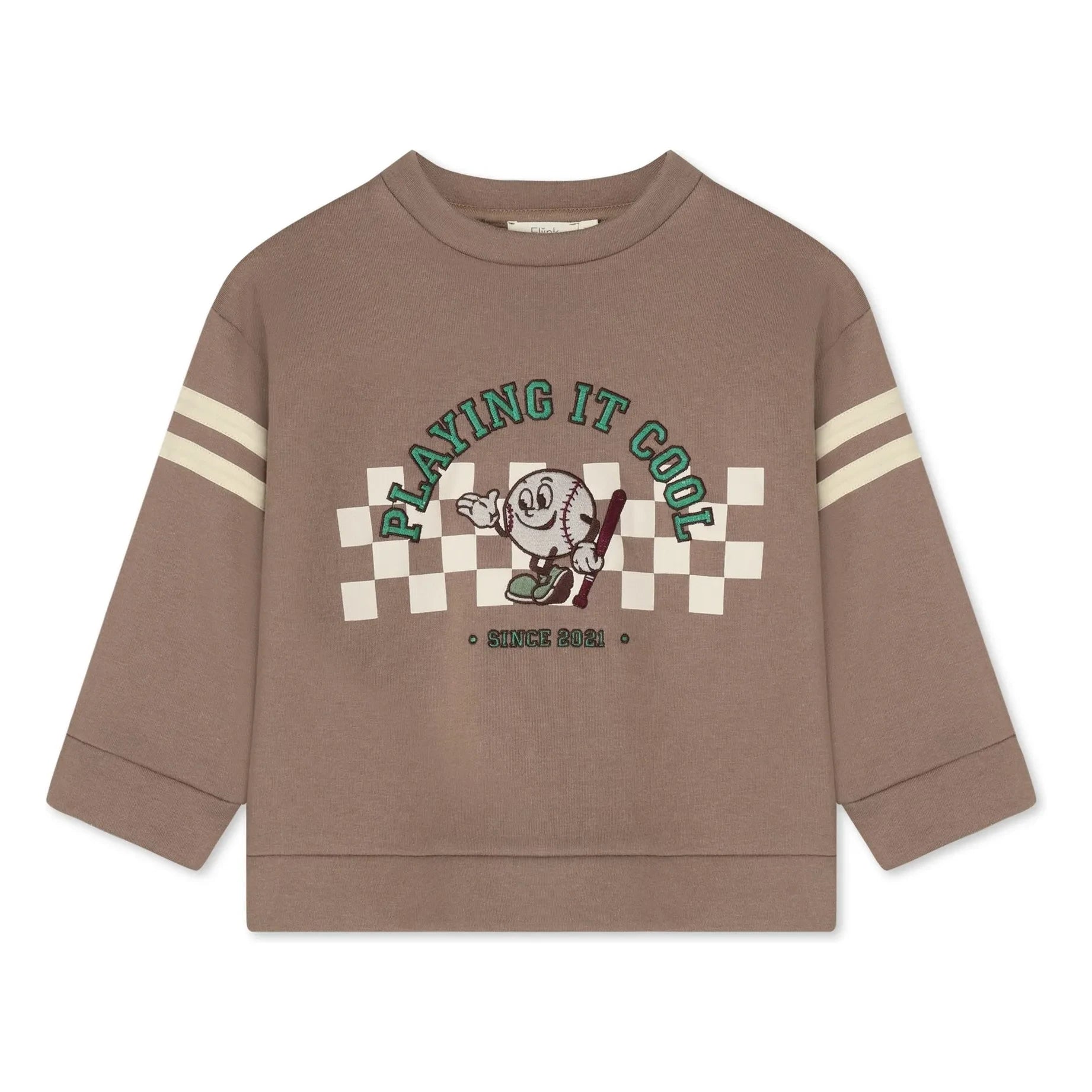 Fliink - Alvin organik pamuklu sweatshirt | Koyu kahverengi